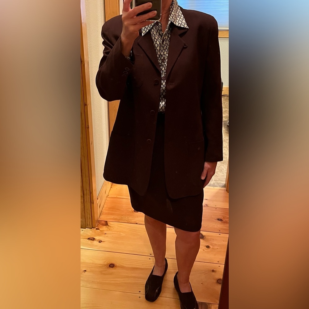 Vintage Emanuel Ungaro Wool Crepe 3 Piece Suit